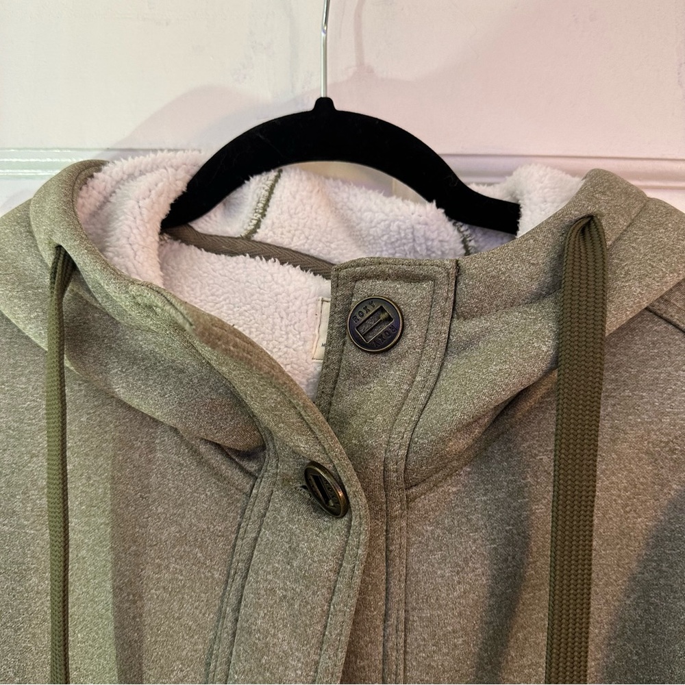 Roxy Light Olive Green Jacket With Drawstring Wai… - image 4
